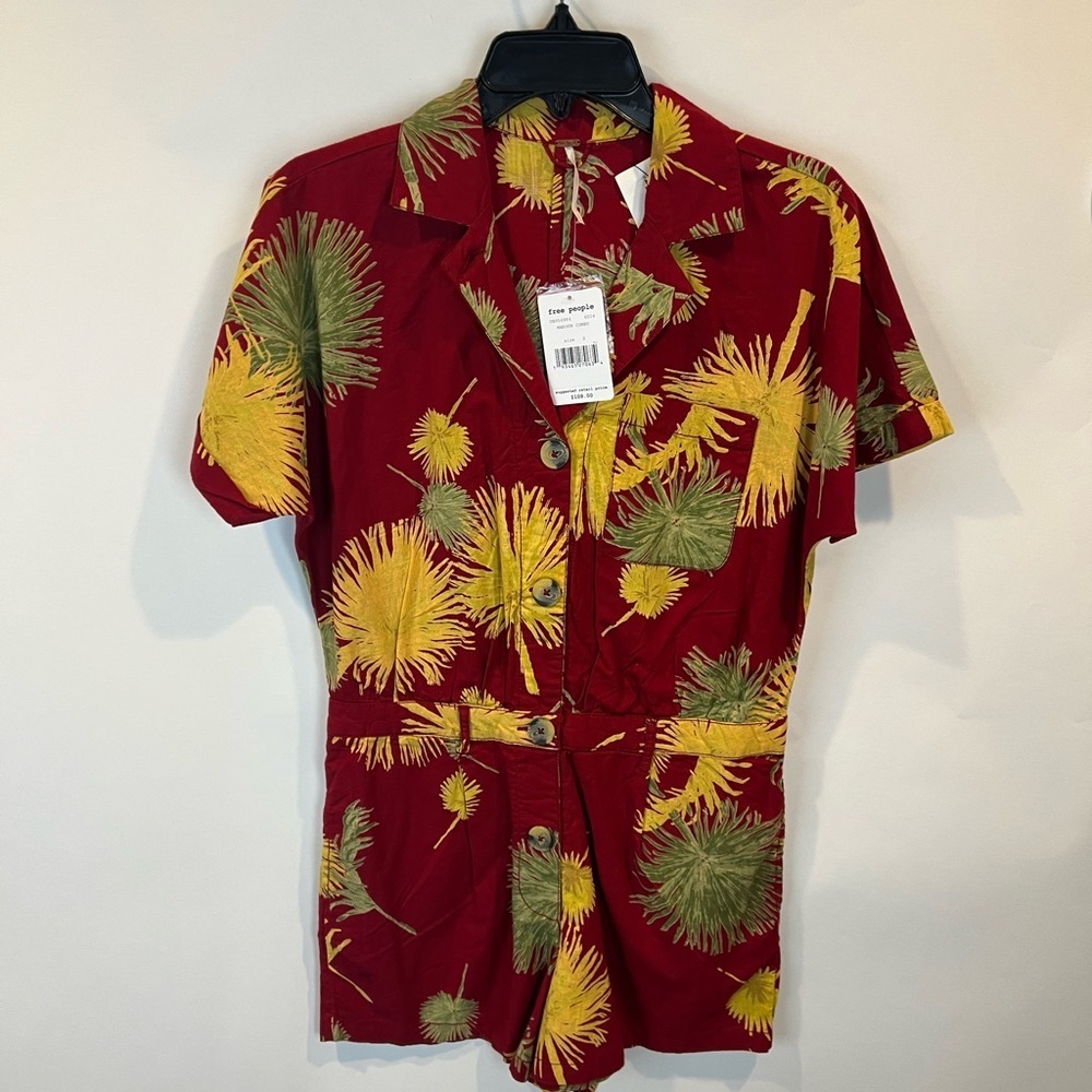 Free People Malibu Floral Romper SZ S - Picture 2 of 5